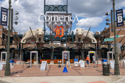 Comerica Stadium from the front