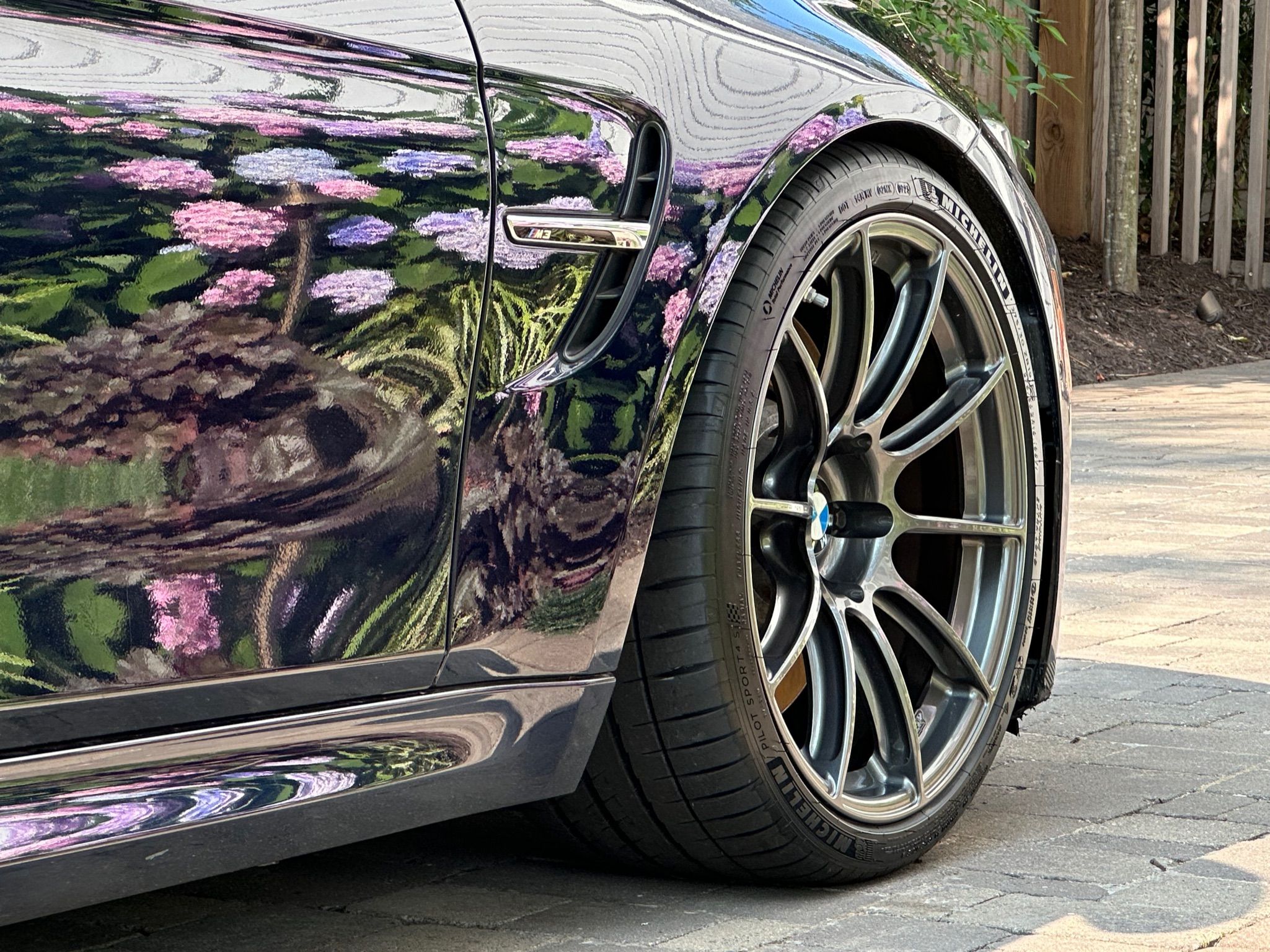 Reflections in a car